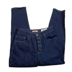 Tommy Hilfiger Zendaya Crop Jeans Blue Rare Button High Waist 29/25 A050822